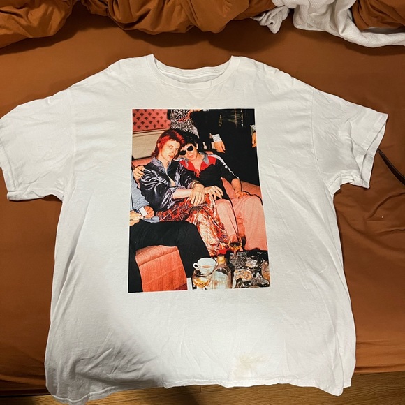 White David Bowie & Lou Reed T-shirt!! - Picture 2 of 5
